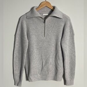 Garnet Hill | Cashmere Half Zip Sweater XS